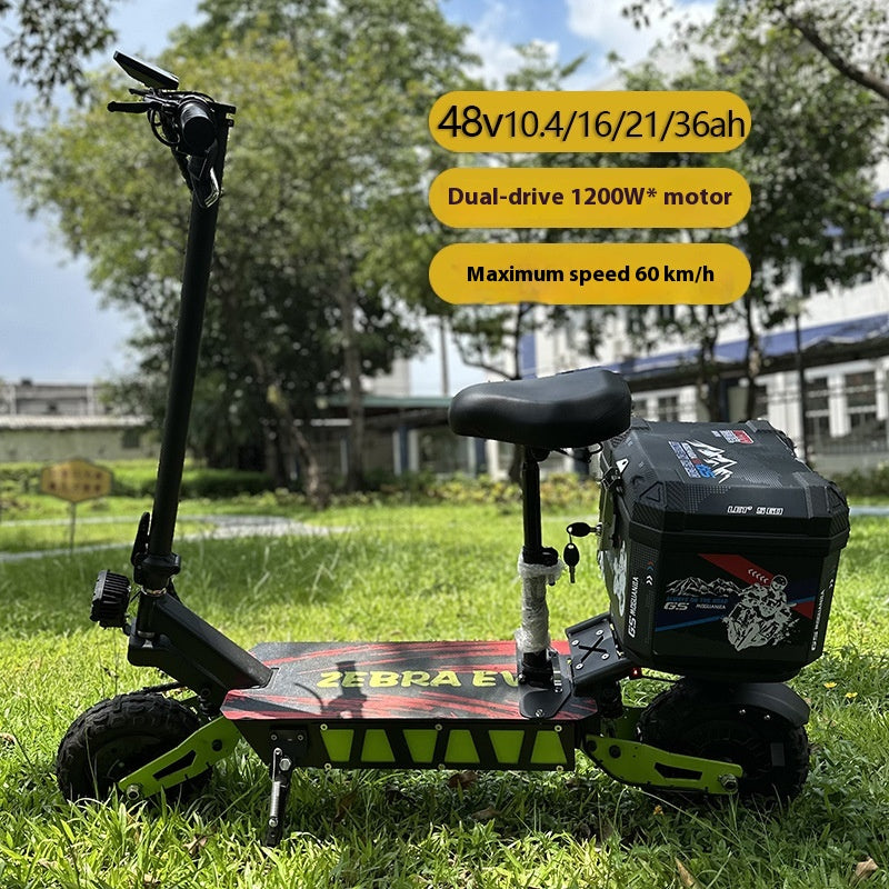 11 Inch 60V High-Speed Dual Drive Electric Scooter EV Scooter Dual Suspension Commuter Scooter Off-Road Scooter for Adults