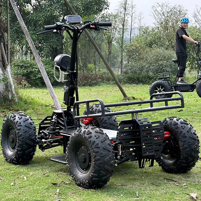60V Off-Road Electric Four-Wheel Scooter Dual Drive Four-Wheel Drive Electric Vehicle Outdoor Hunting High-Speed Patrol Beach ATV