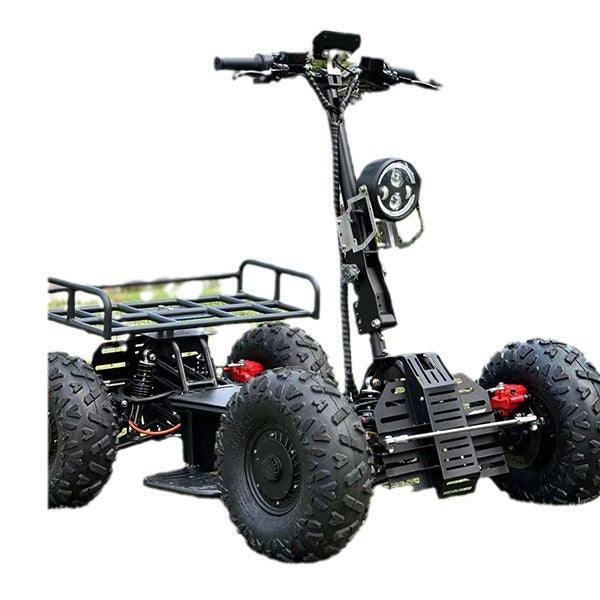 60V Off-Road Electric Four-Wheel Scooter Dual Drive Four-Wheel Drive Electric Vehicle Outdoor Hunting High-Speed Patrol Beach ATV