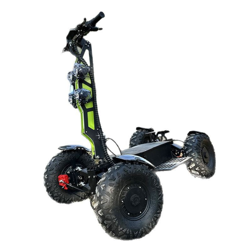 Four-Wheel All-Terrain Off-Road Electric Scooter Four-Wheel Drive High-Speed High-Power Big-Wheel Hunting Patrol Vehicle Foldable