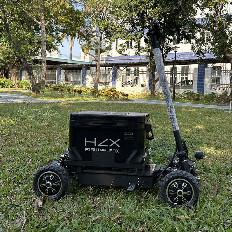 Fishing Enthusiast Special Electric Scooter Outdoor Fishing Equipment Four-Wheel Electric Scooter Camping Cargo Cart