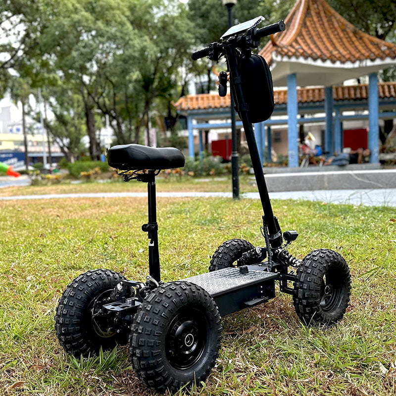 13inch Off-Road Tire Four-Wheel Electric Scooter Pedal Scooter Dual Drive Golf Cart Elderly Mobility Scooter
