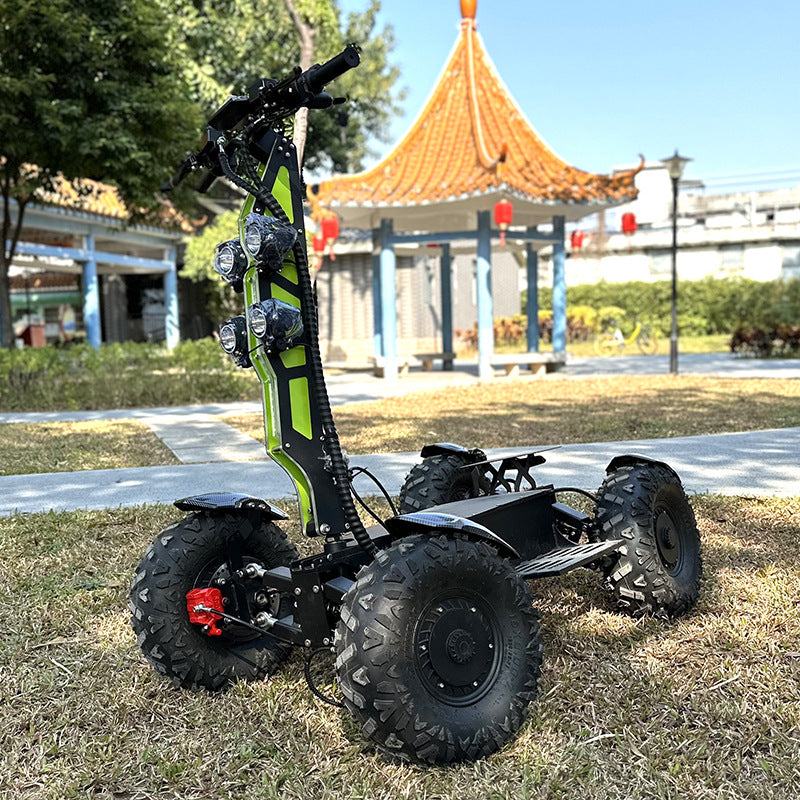 Four-Wheel All-Terrain Off-Road Electric Scooter Four-Wheel Drive High-Speed High-Power Big-Wheel Hunting Patrol Vehicle Foldable