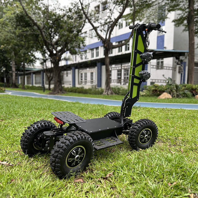 ZEBRAMIA 13inch Four-Wheel Electric Scooter High-Speed Four-Wheel Drive Off-Road Vehicle Outdoor Military Police Patrol Car Foldable