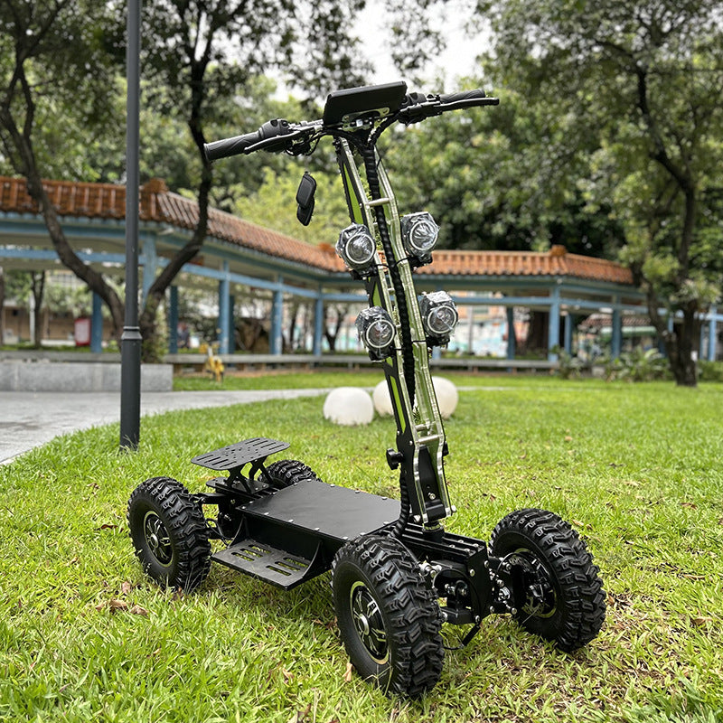 ZEBRAMIA 13inch Four-Wheel Electric Scooter High-Speed Four-Wheel Drive Off-Road Vehicle Outdoor Military Police Patrol Car Foldable