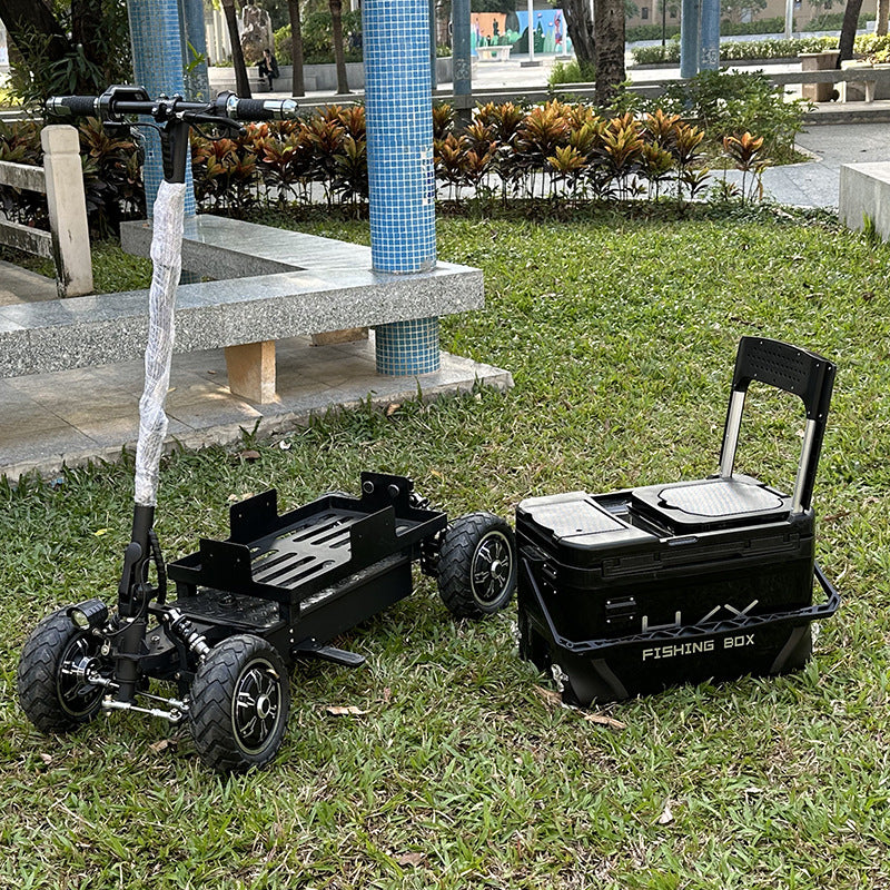 Fishing Enthusiast Special Electric Scooter Outdoor Fishing Equipment Four-Wheel Electric Scooter Camping Cargo Cart