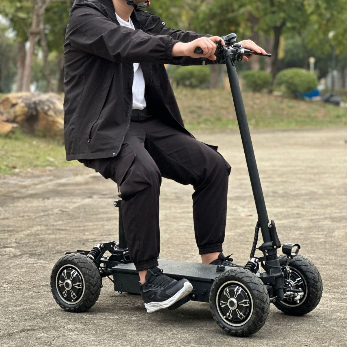 Electric Four-Wheel Scooter Golf Cart Foldable Electric Vehicle Elderly Scooter Long Battery Life Export