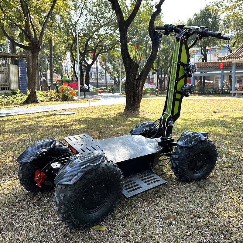 Four-Wheel All-Terrain Off-Road Electric Scooter Four-Wheel Drive High-Speed High-Power Big-Wheel Hunting Patrol Vehicle Foldable
