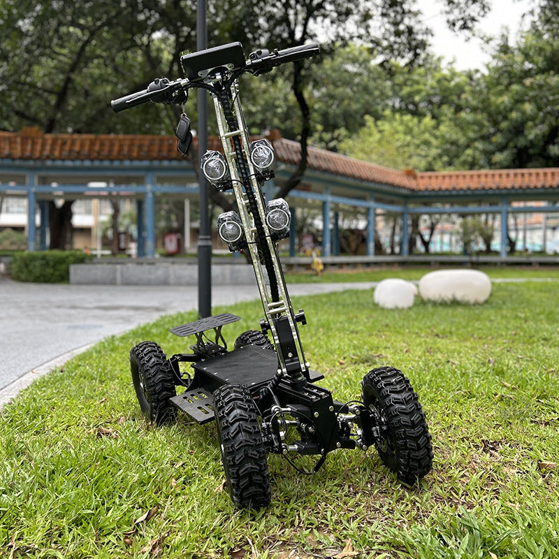 ZEBRAMIA 13inch Four-Wheel Electric Scooter High-Speed Four-Wheel Drive Off-Road Vehicle Outdoor Military Police Patrol Car Foldable