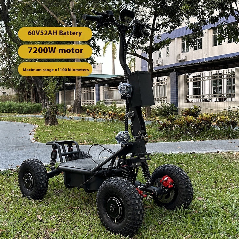 14inch Four-wheel Drive Electric All-terrain Vehicle Off-road Vehicle Beach Vehicle Four-wheel Scooter High Power Long Endurance Foldable