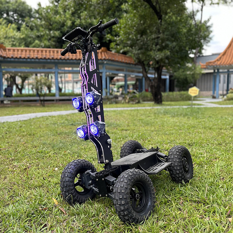 MIA 13inch Four-Wheel Electric Scooter High-Speed Dual Drive Four-Wheel Drive Off-Road Vehicle Outdoor Military Police Patrol Vehicle Foldable